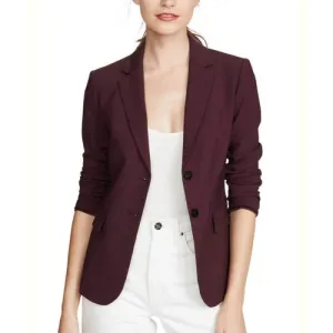 13 Reasons Why S04 Alisha Boe Burgundy Blazer