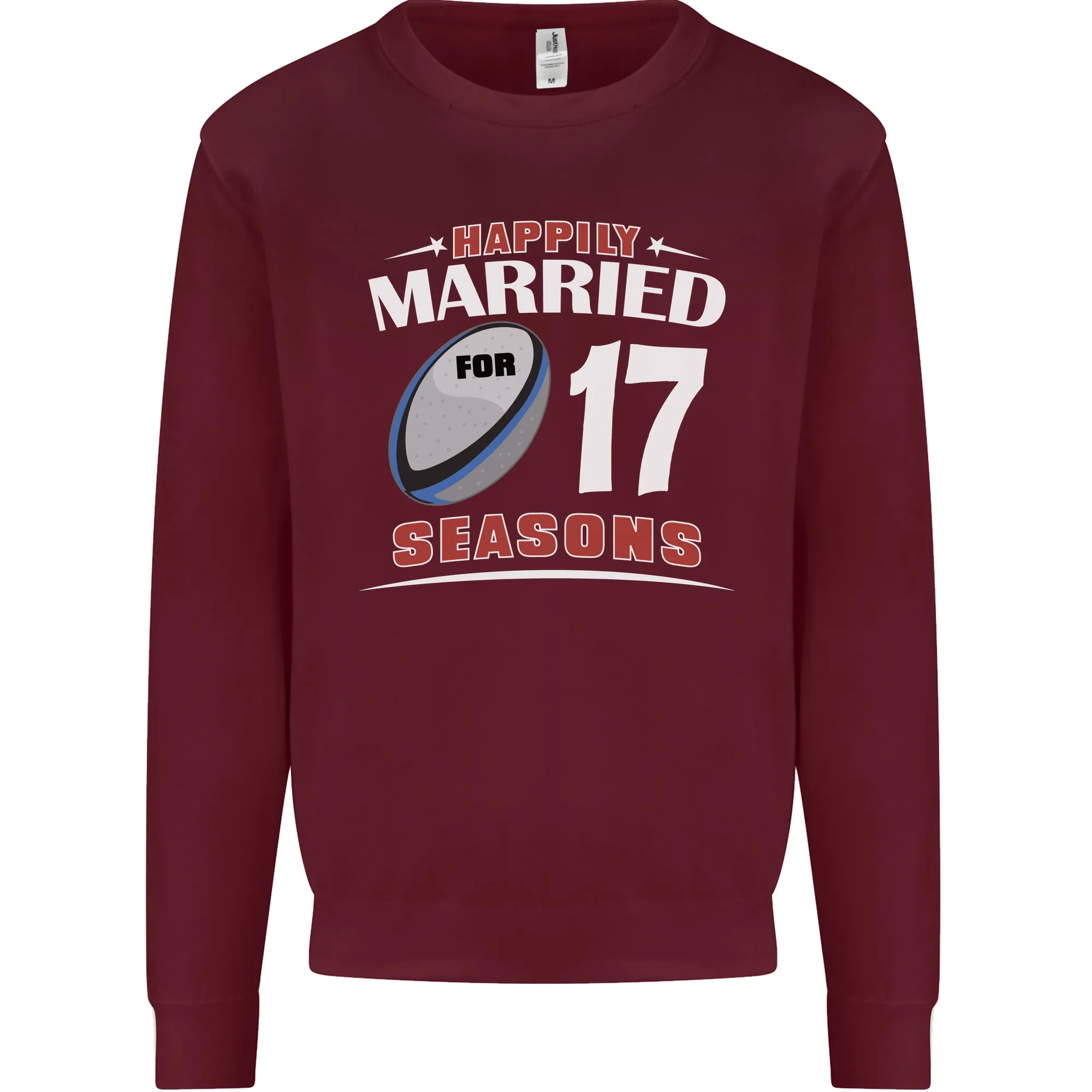 17 Year Wedding Anniversary 17th Rugby Mens Sweatshirt Jumper