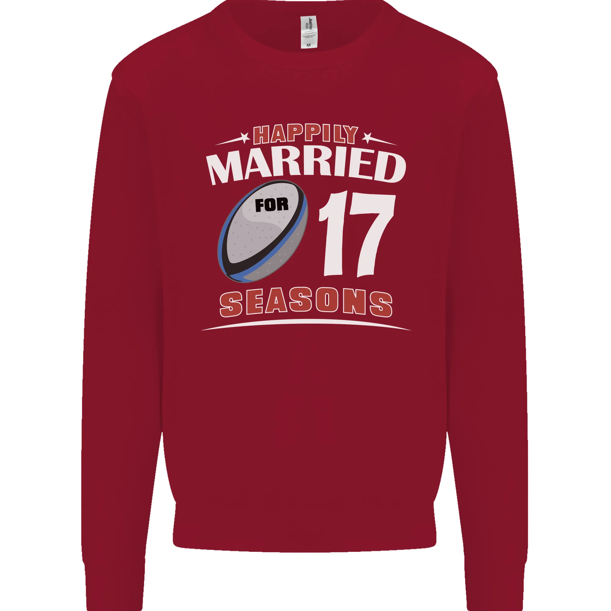 17 Year Wedding Anniversary 17th Rugby Mens Sweatshirt Jumper