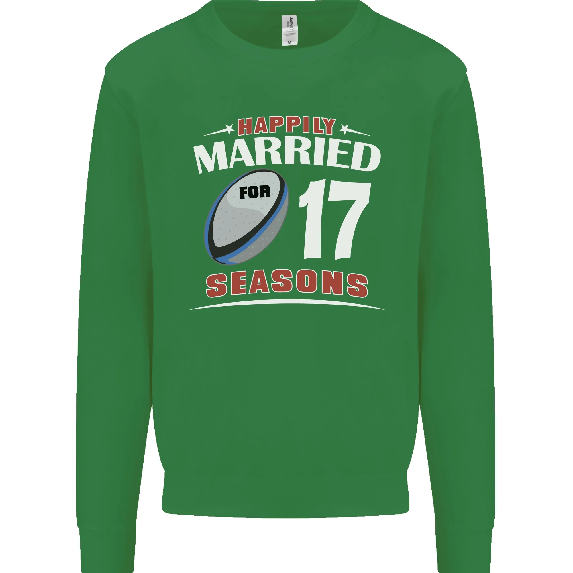 17 Year Wedding Anniversary 17th Rugby Mens Sweatshirt Jumper