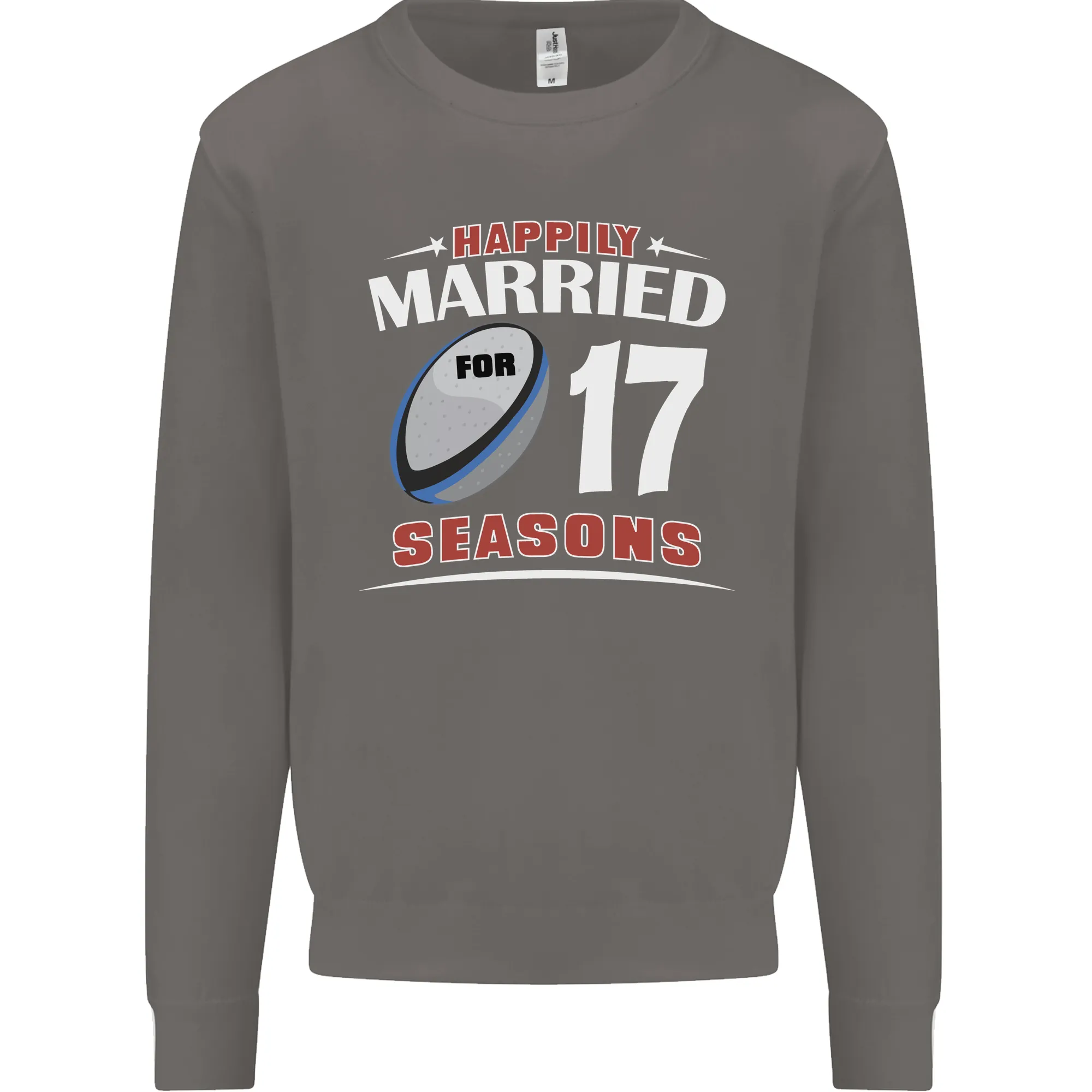 17 Year Wedding Anniversary 17th Rugby Mens Sweatshirt Jumper