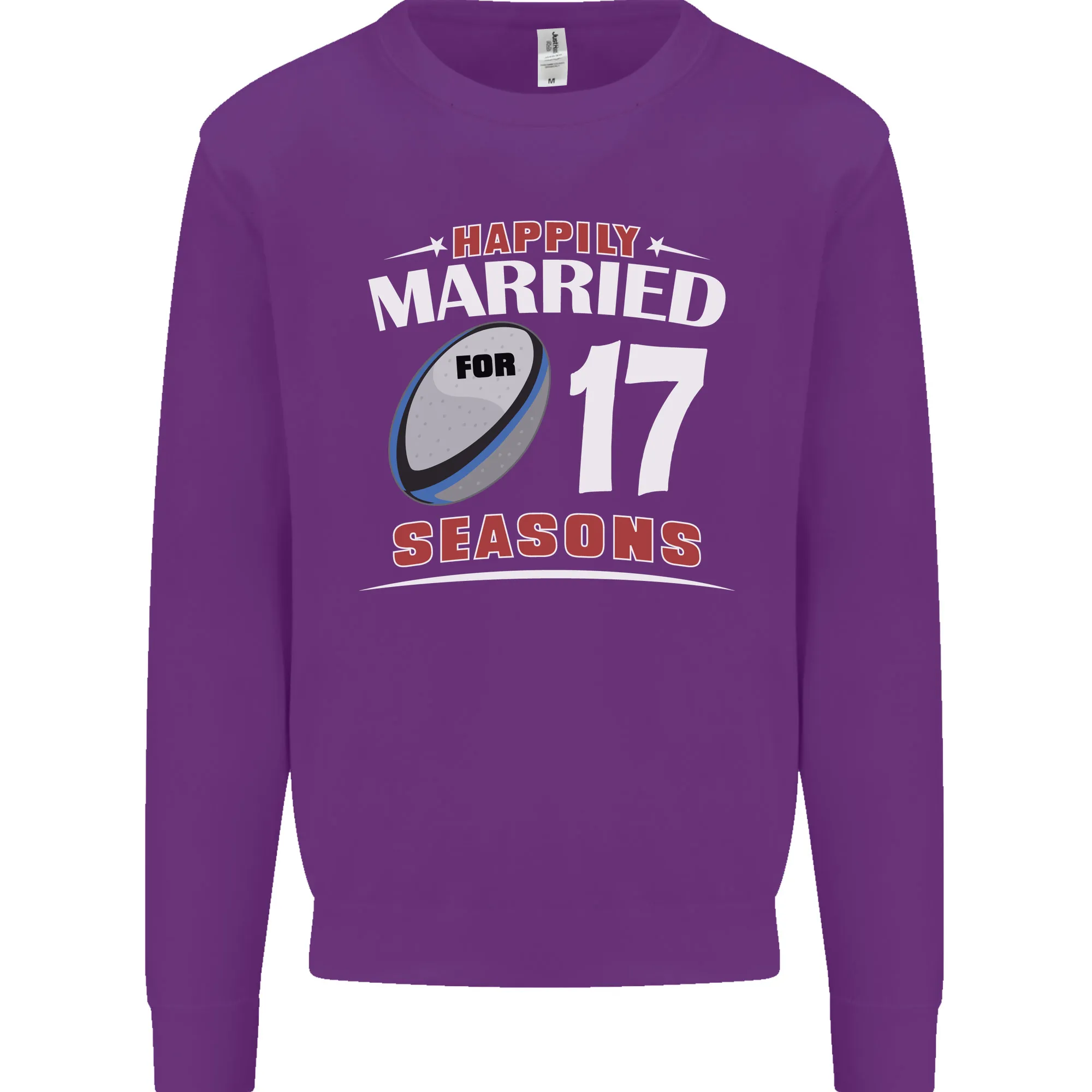 17 Year Wedding Anniversary 17th Rugby Mens Sweatshirt Jumper