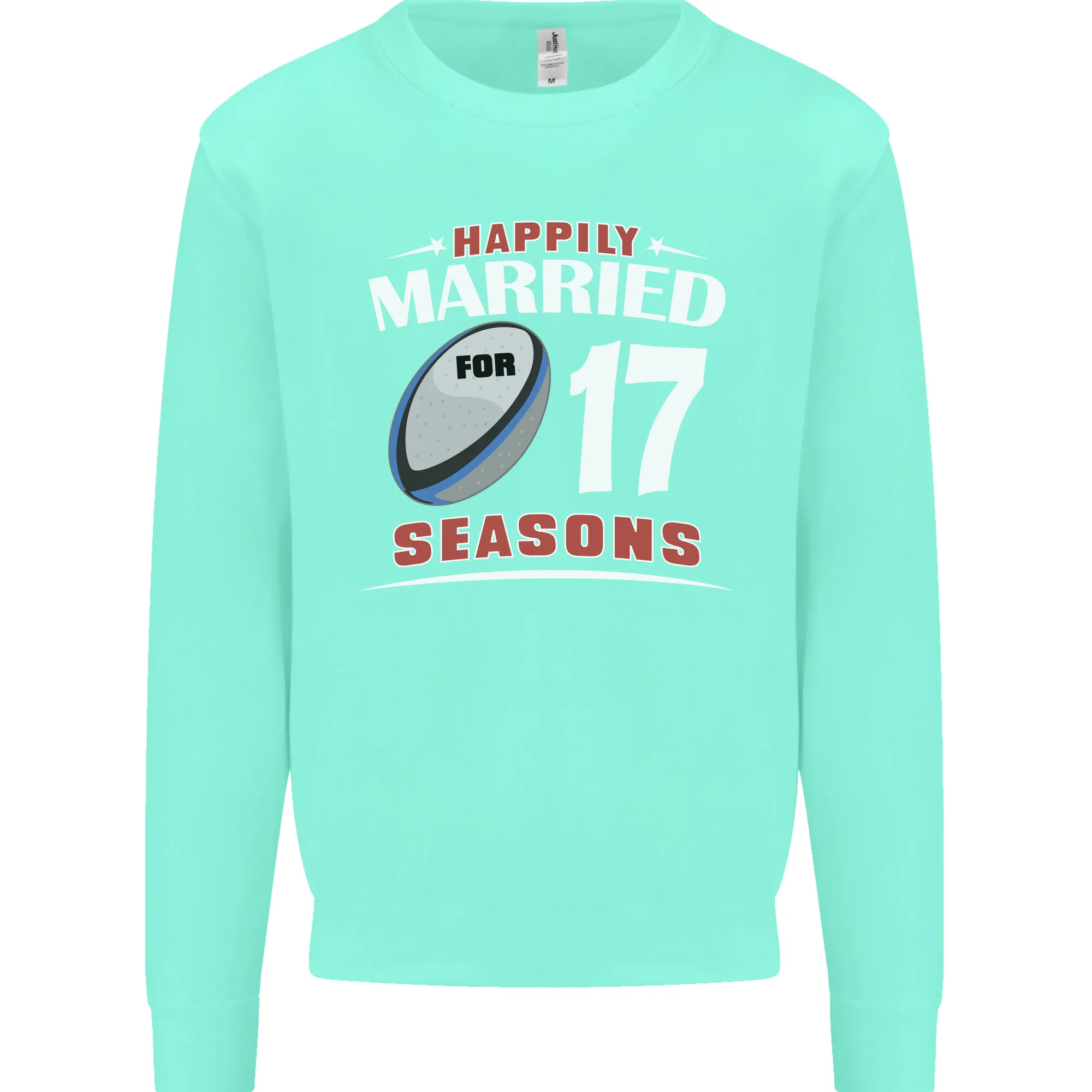 17 Year Wedding Anniversary 17th Rugby Mens Sweatshirt Jumper