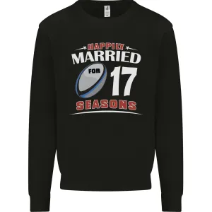 17 Year Wedding Anniversary 17th Rugby Mens Sweatshirt Jumper