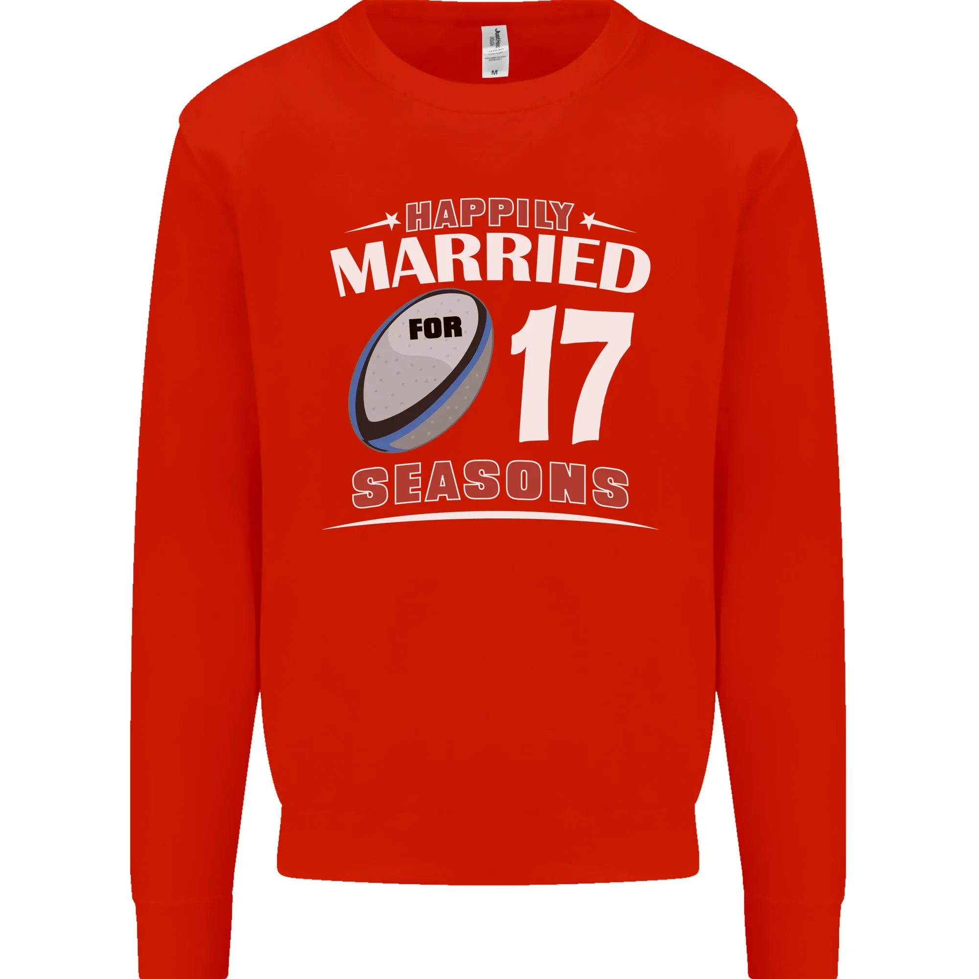 17 Year Wedding Anniversary 17th Rugby Mens Sweatshirt Jumper