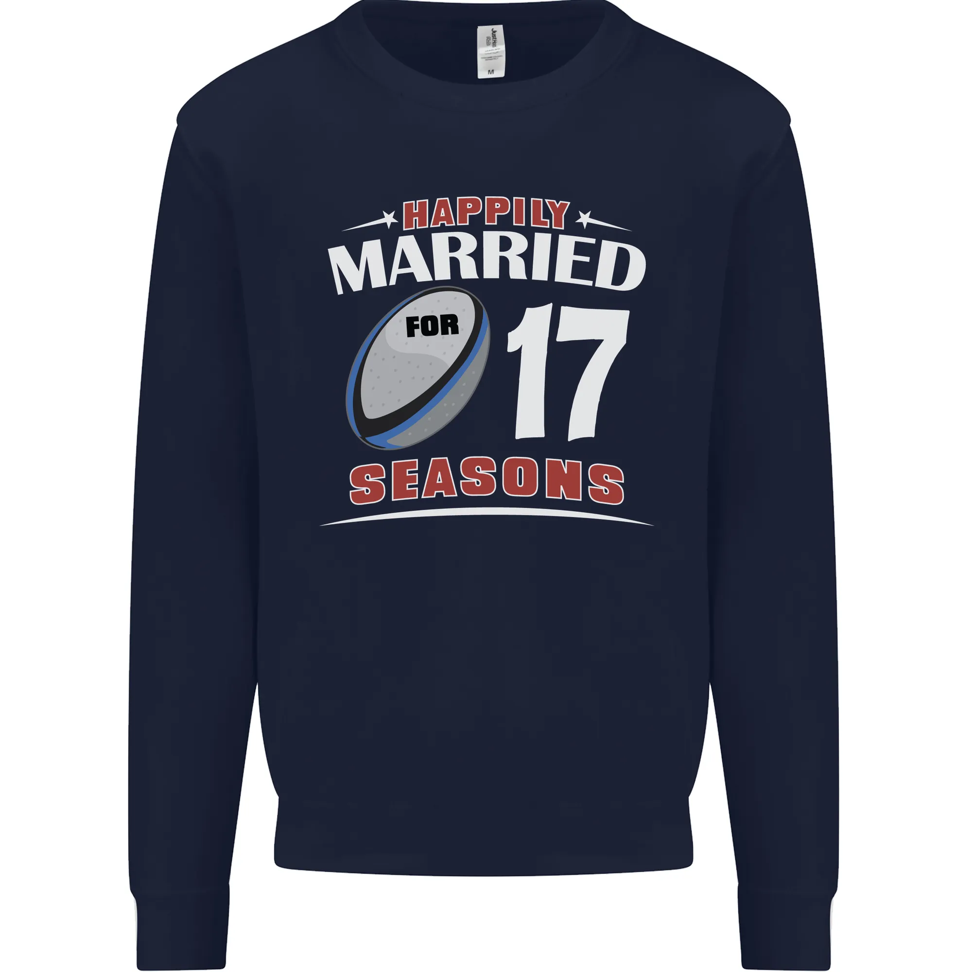 17 Year Wedding Anniversary 17th Rugby Mens Sweatshirt Jumper