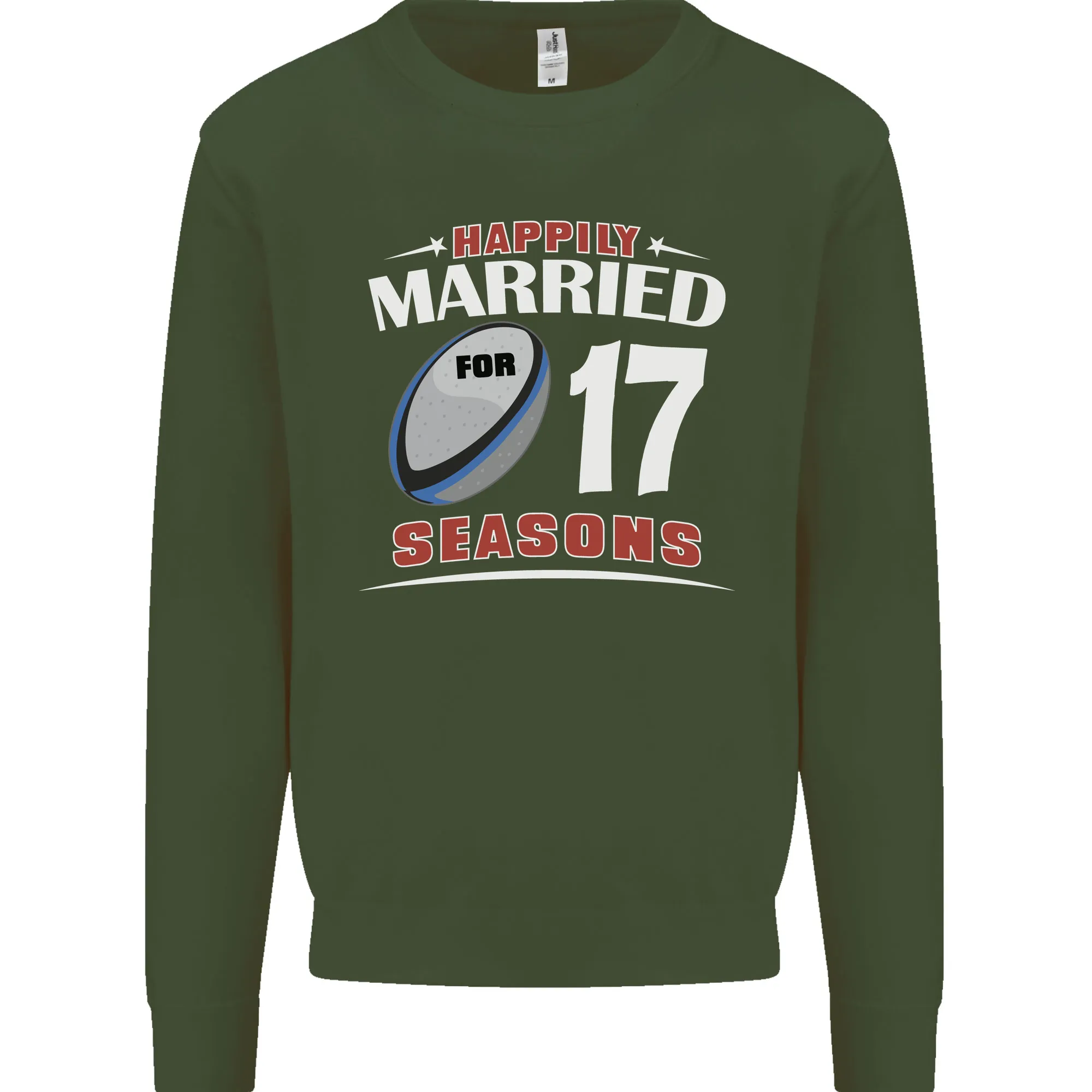 17 Year Wedding Anniversary 17th Rugby Mens Sweatshirt Jumper