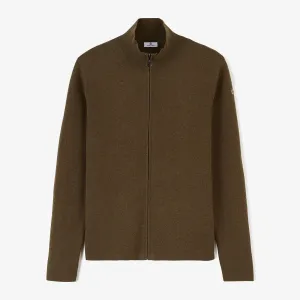 Gilet zippé uni vert militaire