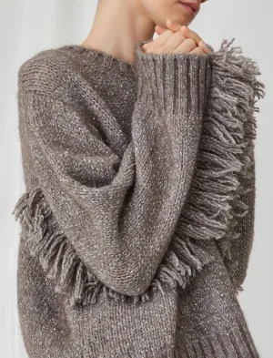 MARELLA Taupe Glitter Jumper