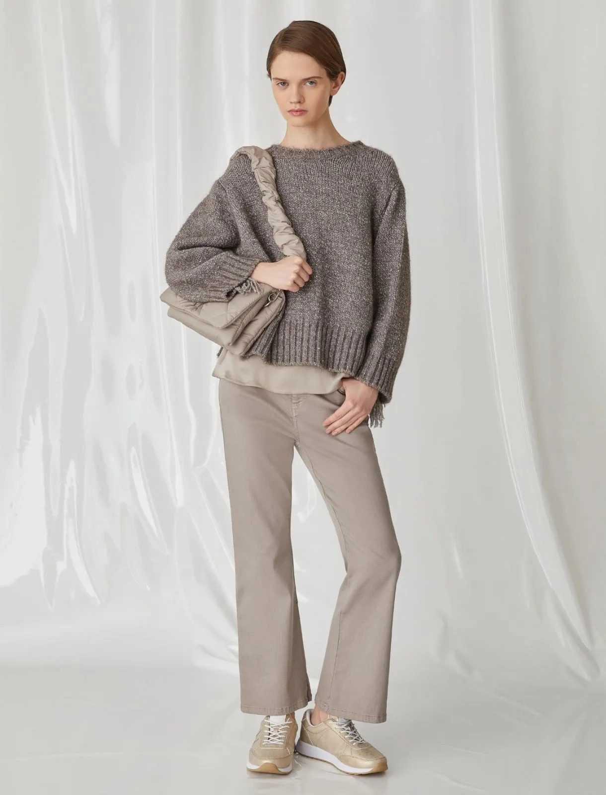 MARELLA Taupe Glitter Jumper
