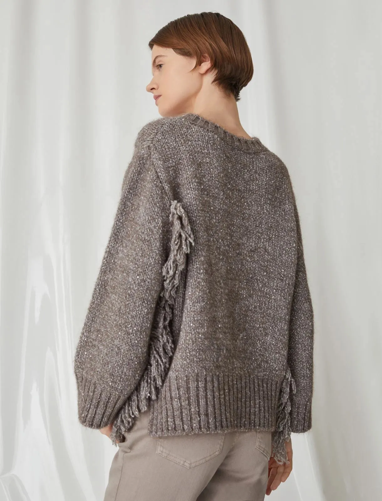 MARELLA Taupe Glitter Jumper