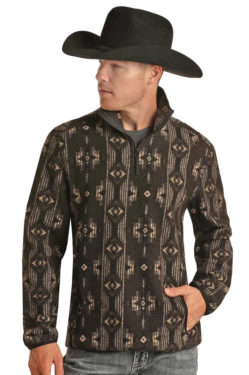 Rock & Roll Men Aztec Print Pullover