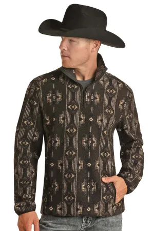 Rock & Roll Men Aztec Print Pullover