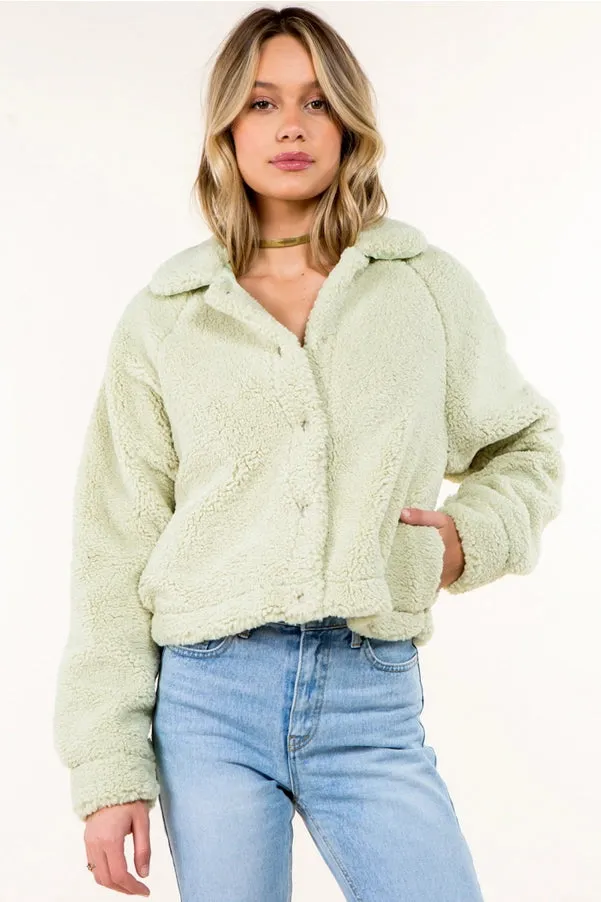Sage Sherpa Jacket - Final Sale