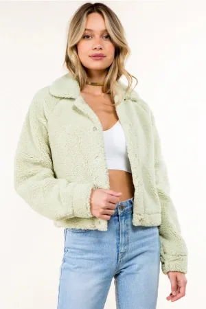 Sage Sherpa Jacket - Final Sale