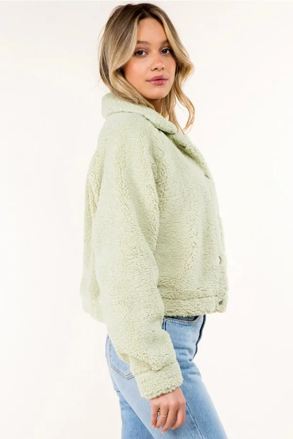 Sage Sherpa Jacket - Final Sale