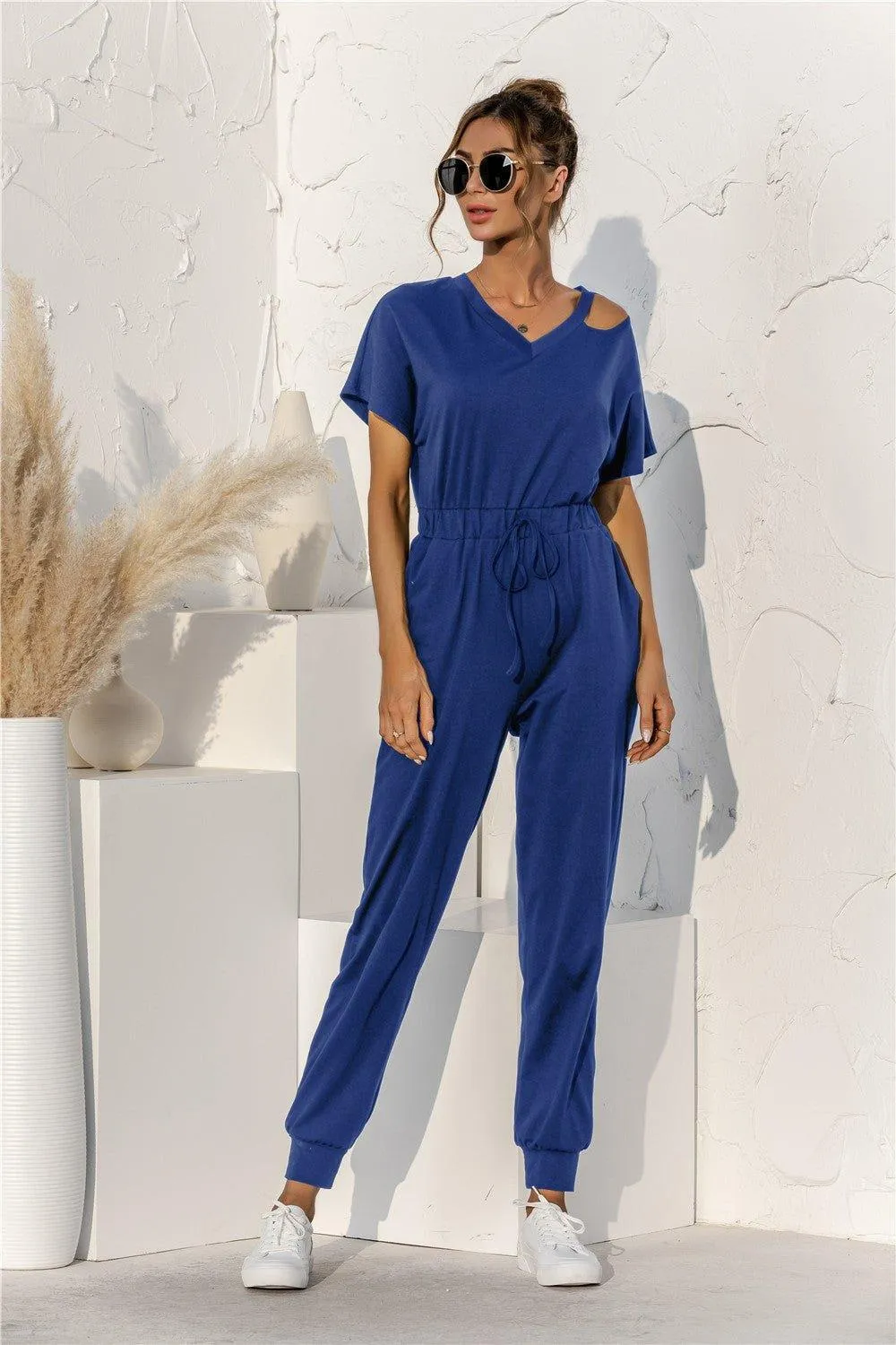 Take A Look Drawstring Jumpsuit