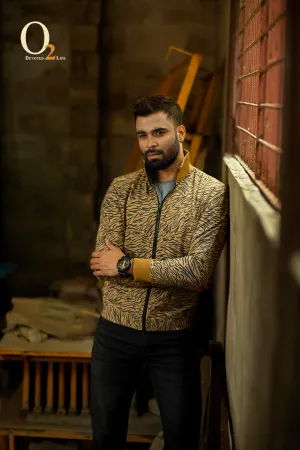 Tiger Print Neck Jacket