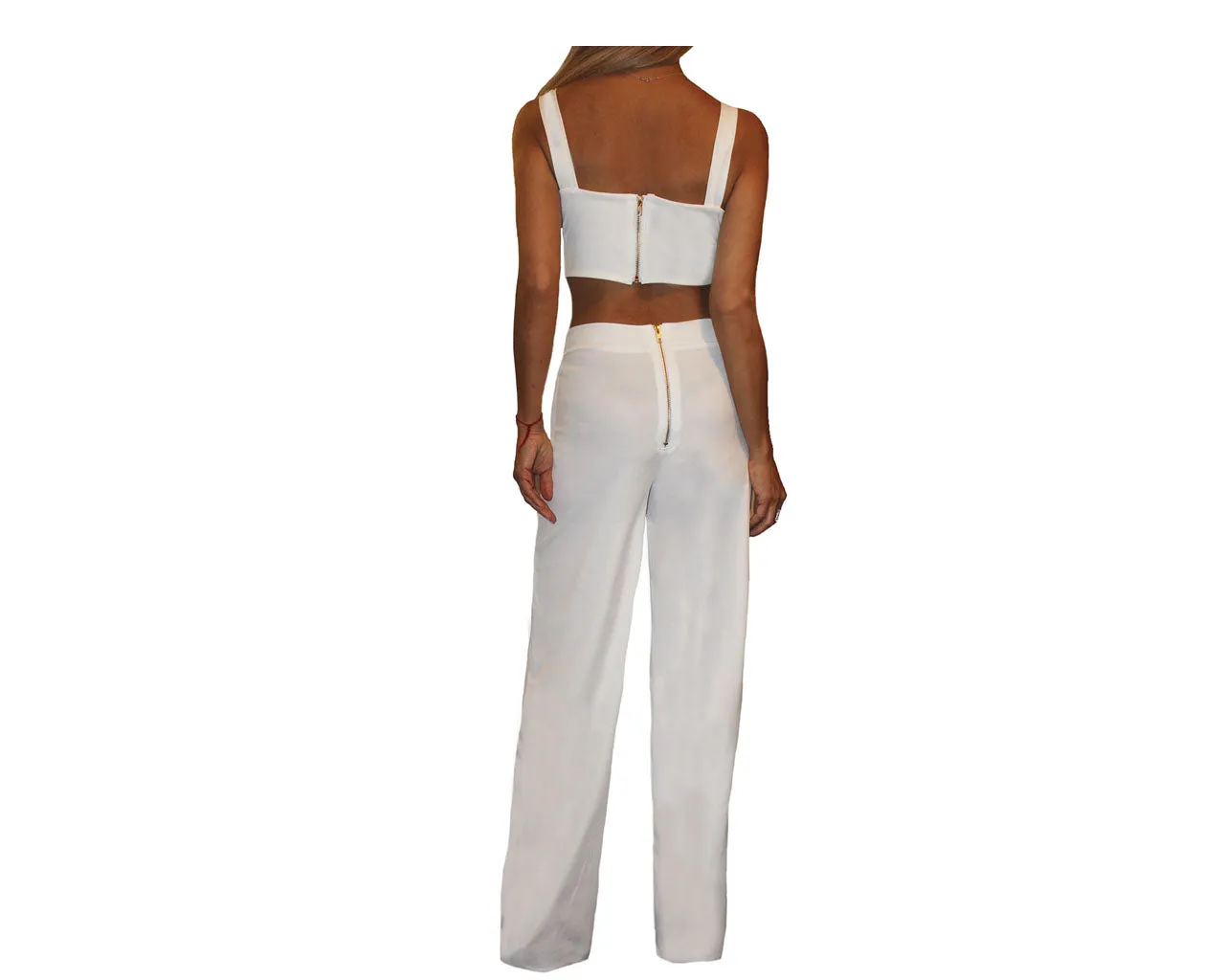 White & Silver Jumpsuit - The Bel Air