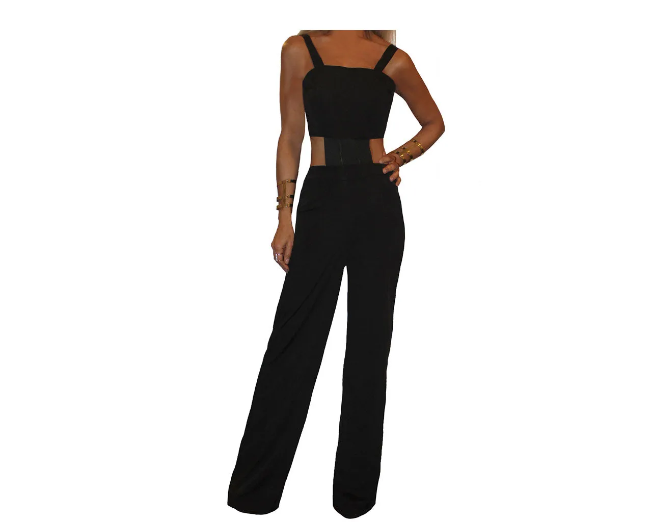 White & Silver Jumpsuit - The Bel Air